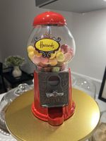 Vintage Harrods Metal Gumball Machine - Coin Operated