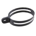 Lextek Carbon Fibre Exhaust Silencer Strap Oval Metal Black Street Motorcycle