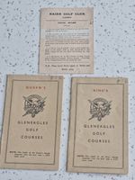 VINTAGE SCOTTISH GOLF SCORECARDS GLENEAGLES( KINGS/ QUEENS) NAIRN LMS LOT 1950S