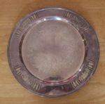 Silver plate electroplate vintage Victorian antique large round tray