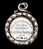 32.4gm Scottish Silver Quoits Fob Medal Trophy Castle Kennedy Quoiting Club 1889