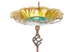 MUMTOP Bird Baths for Outdoors,Outdoor Bird Bath, Glass Birdbath Boxed 