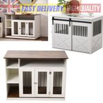 Large Dog Crate End Table Pet Kennel House Indoor Wooden Furniture Enclose Cage