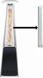 Glass Tube Replacement with rubber ring for Pyramid Style Gas Patio Heater