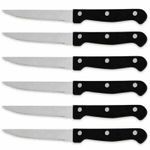 6x Steak Knives Set – Stainless Steel Table Cutlery Serrated Kitchen Knife Set