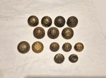 Original WW1 British ASC Army Service Corps Jacket Buttons x14 1902-1918