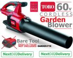 new BARE TOOL TORO MAX-60V Cordless Brushless Garden BLOWER 51825T 9310317982731
