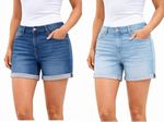 Womens Boyfriend Shorts Ladies Hot Stretch Cotton Denim Half Pant Jeans