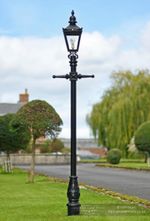 Deluxe Victorian Black 2.2m Lamppost in Solid Cast Iron and Steel – Best Seller!