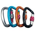 25KN Carabiner Clip Hook Heavy Duty Aluminum D-Ring Screw Lock Rock Climbing