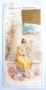 1897 Tivoli Theatre programme Music Hall Eugene Stratton Harry Randall etc etc