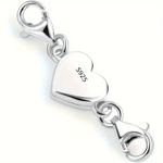 1pc Heart Magnetic Jewelry Connector Clasp Magnetic Necklace Clasp and Closure D