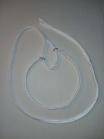 10" Collar White Cloth Half-check Show lead (Martingale) 8mm Wide Webbing