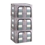 Folding Storage Box Large Capacity Storage Box Wardrobe Organizer 3X66L