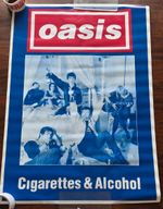 Oasis Original 1990s Cigarettes And Alcohol Poster Livewire