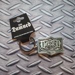 THE DAMNED - THE BLACK ALBUM LOGO  ENAMEL METAL KEYCHAIN (NEW) OFFICIAL MERCH