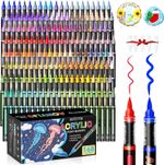 Acrylic Paint Pens, 168 Colors Soft Brush Tip Paint Markers, Direct Liquid Acryl