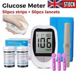 Blood Glucose Monitoring System Kit Machine Test Check Diabetes Sugar Meter UK