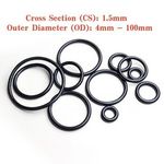 EPDM Rubber O Ring Seals 1.5mm Cross Section O-Rings Sealing Washer OD 4mm-100mm