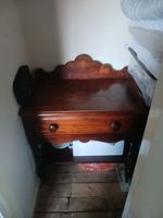 Victorian Era Scalloped Edge Side Table with Drawer
