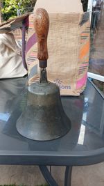 large Early 19th C, Robert Wells  Bronze Bell .stamped R Wells.  Unpolished