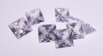 Princess Cut  - Cubic Zirconia -  White Cubic Zirconia Square Shape