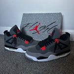 Jordan Air Jordan 4 Retro Dark Grey Infrared 23 Black Red Men's 10.5