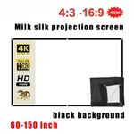 60"-150" Projector Screen HD Foldable Projection Curtain Outdoor Home Theater UK