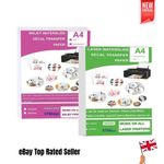 10 Sheets DIY A4 Inkjet Waterslide Decal Transfer Paper White Clear Laser Waters