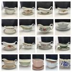 China Gravy Boat & Plate / Saucer  /Stand - Vintage China Gravy Boats - Saucers
