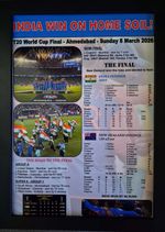 India Twenty20 (T20) Cricket World Cup winners 2026 - souvenir print
