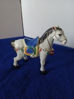 CHINESE PORCELAIN WHITE TANG WAR HORSE Hand painted porcelain figurine
