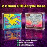 2X Pokemon ETB Acrylic 8MM Magnetic Elite Trainer Box Display Protector Case UK