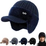 Coldshield Trapper Hat Fleece Liner Knit Cap Beanie Earflap Faux Mink Plush Warm