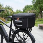 Bicycle Basket Bike Rear Basket 2 Tier Removable Rain Protection Quick Release