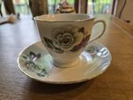 Vintage, Tea Cup Saucer Set, Roses, Made in China