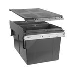 Pull Out Kitchen Waste Recycle Soft Close Bin for 600mm Cabinet - side mounting