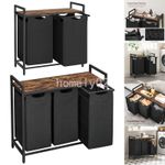 2/3 Bags Pull-Out Removable Sorter Laundry Hamper Clothes Basket Organizer Bags