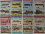 1988 NUI (Tuvalu) Set #4 Train Locomotive Railway Stamps (Leaders of the World)