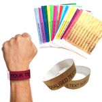 80 Personalised 25mm Wristbands Custom Tyvek Party Entry Event Printed Ticket 