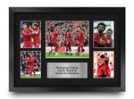 Salah Mane Firmino A3 Framed Liverpool Printed Autograph Photo a Football Fan