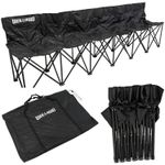Wollowo 6 Seater Folding Football Team Bench, Outdoor Camping/Picnic Family Seat
