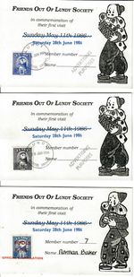 LUNDY  POSTCARD - Friends of Lundy set of 3