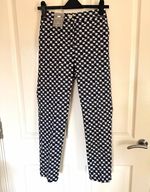 F&F The Slim Women’s Mid Rise Houndstooth Trousers 6 W26 L26 Stretch