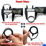 26PCS Fishing Rod Repair Kit Ceramic Guide Ring Wear Resistant Rod Eye Kit -HOT
