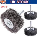 3pcs 2" Stainless Steel Wire Wheel Brush for Die Grinder Drill Rotary 1/4" Shank