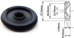 Original 1.75" (45mm) Lucas Black Rubber Wiring Grommet  : Part No. 54935995
