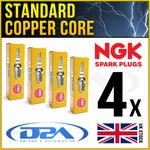 4x NGK BP6ES 7811 Standard Spark Plugs