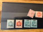Queen Victoria ½d jubilee "I.R. Official" stamps mm KEVII army officials mm b48
