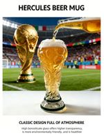 2026 FIFA World Cup Trophy Beer Glass - Creative World Cup Trophy  Beer Glass